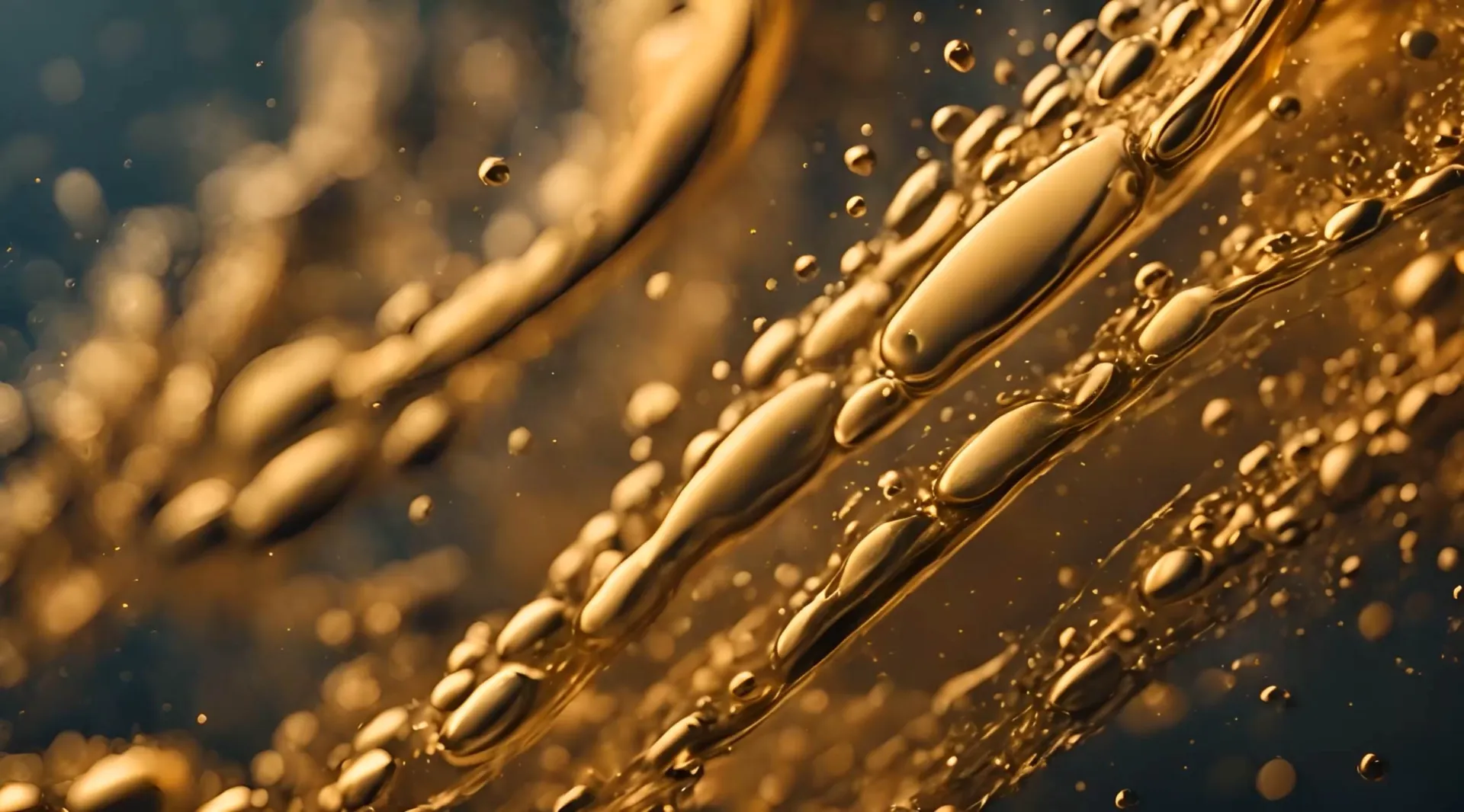 Amber Waves of Golden Fluid Elegant Backdrop Video